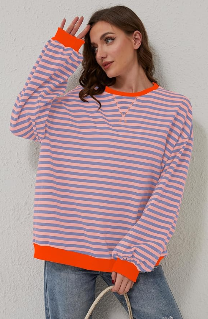 Mila | Oversized Striped Sweater