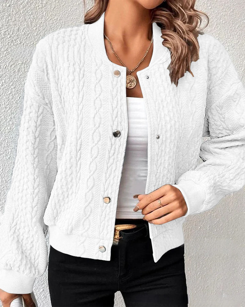 Jill | Elegant knitted bomber jacket