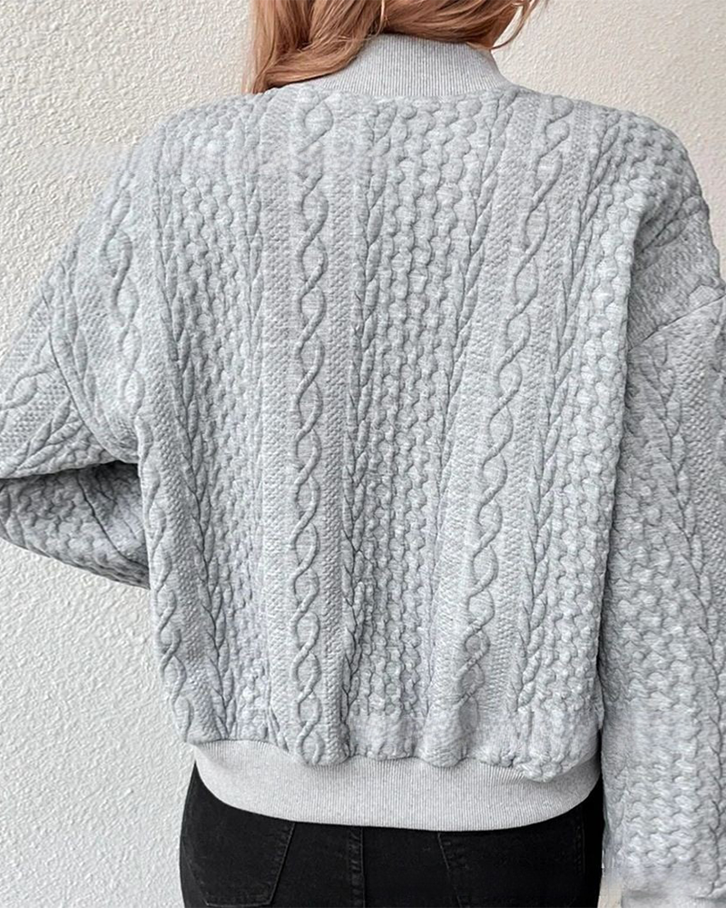 Jill | Elegant knitted bomber jacket