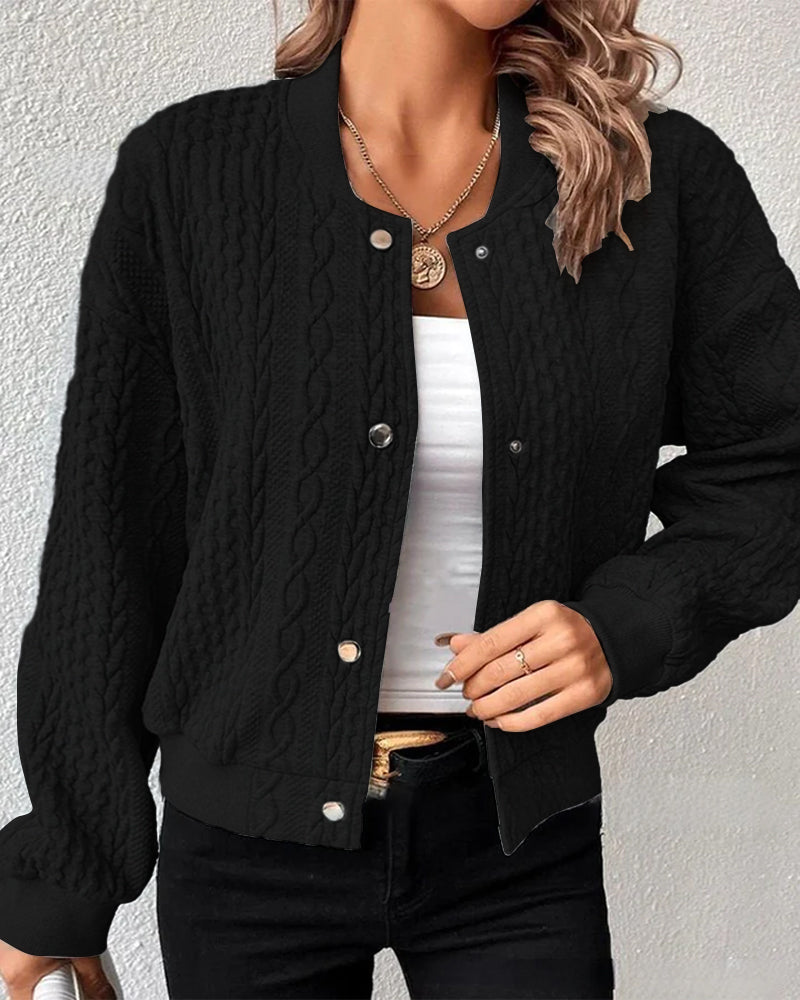 Jill | Elegant knitted bomber jacket