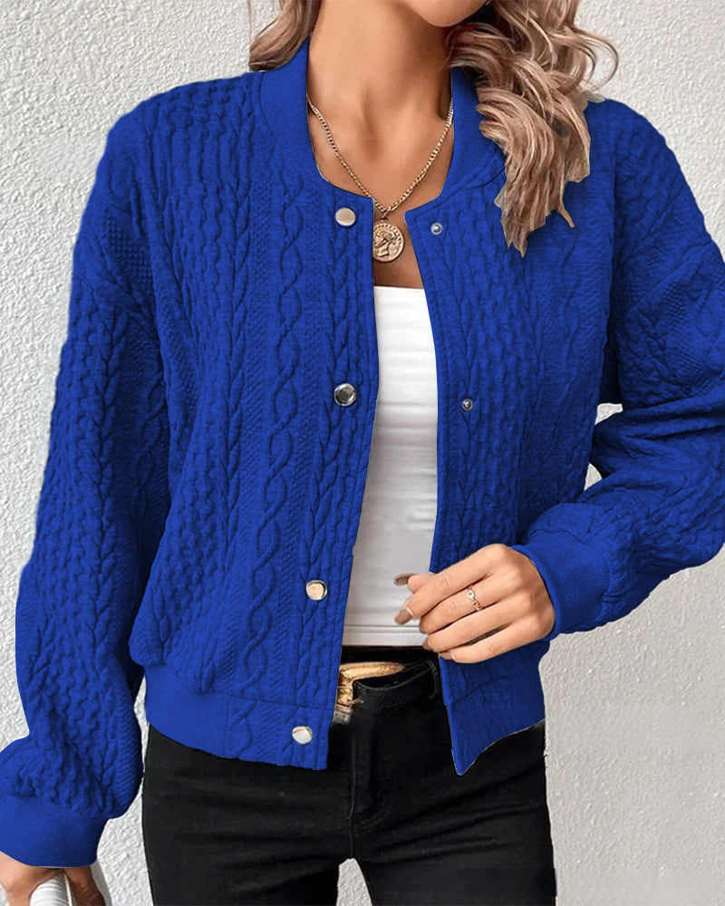 Jill | Elegant knitted bomber jacket