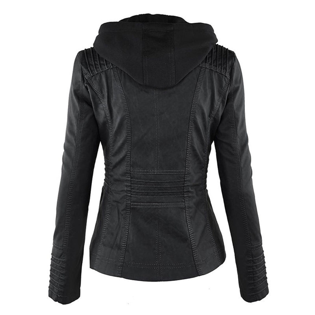 Jean | Classic hooded leather jacket
