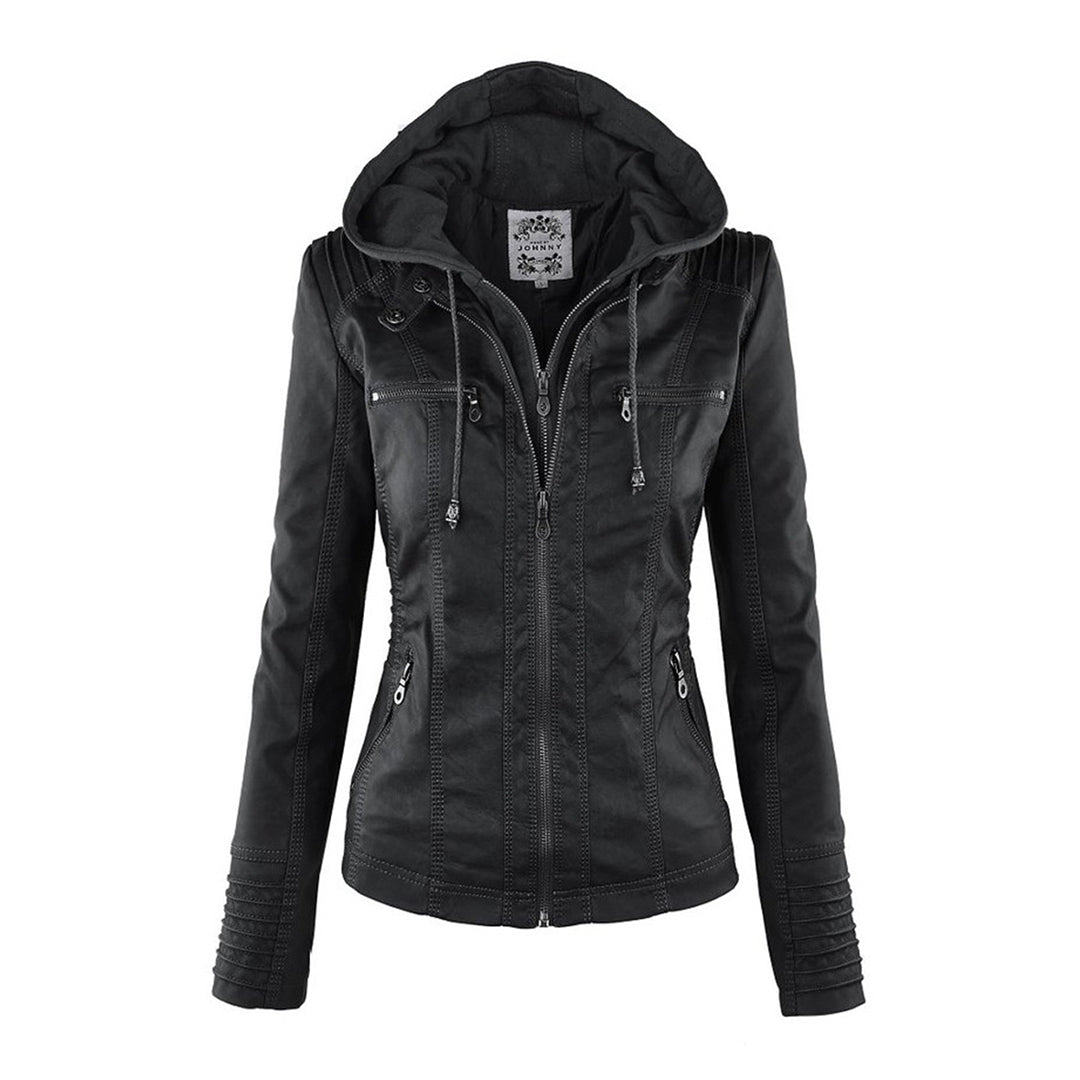 Jean | Classic hooded leather jacket