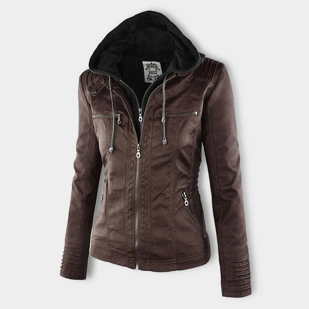 Jean | Classic hooded leather jacket