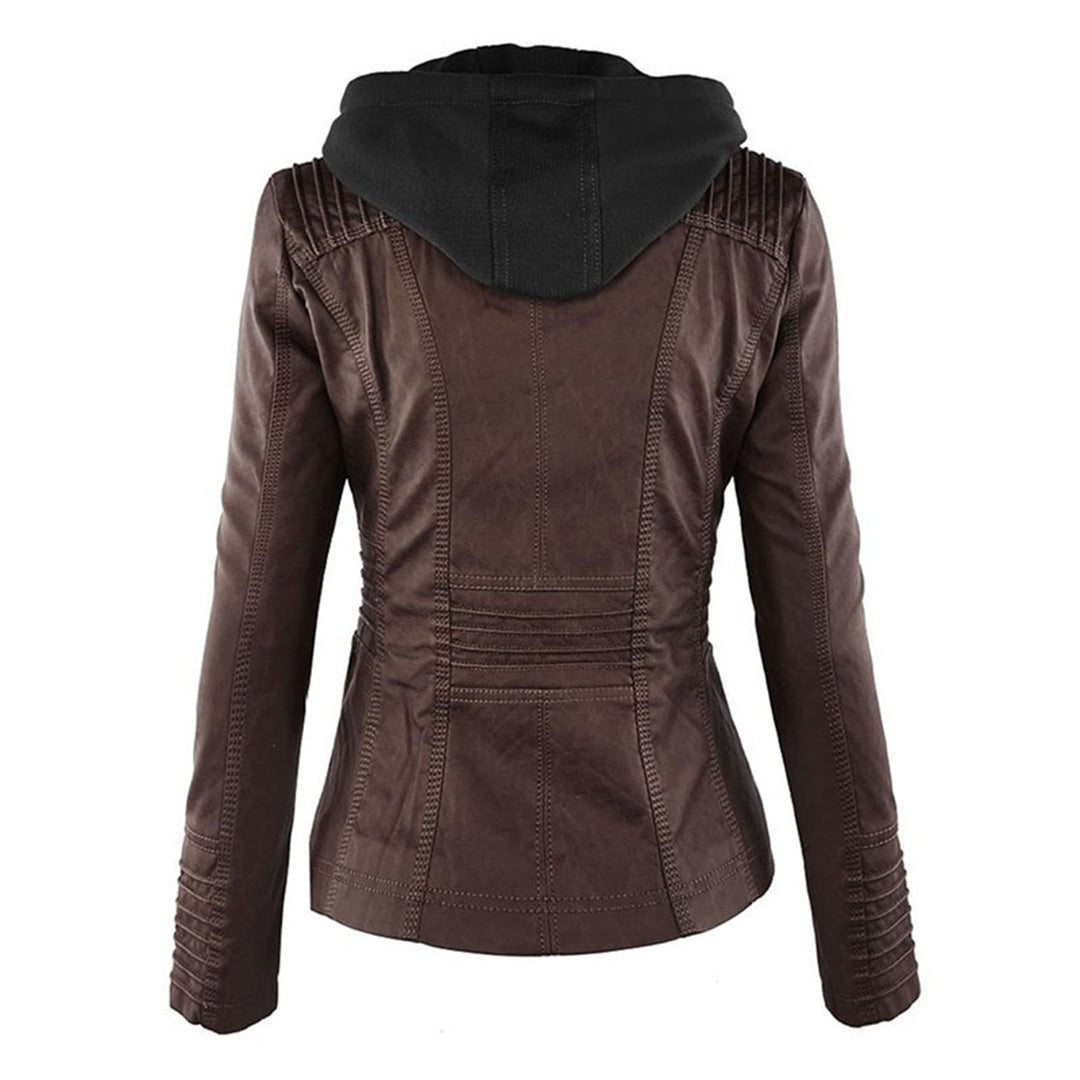 Jean | Classic hooded leather jacket