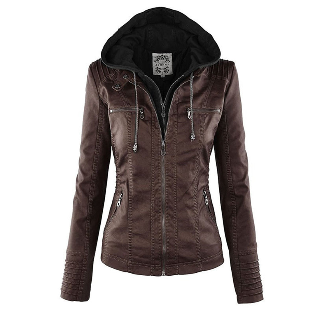 Jean | Classic hooded leather jacket