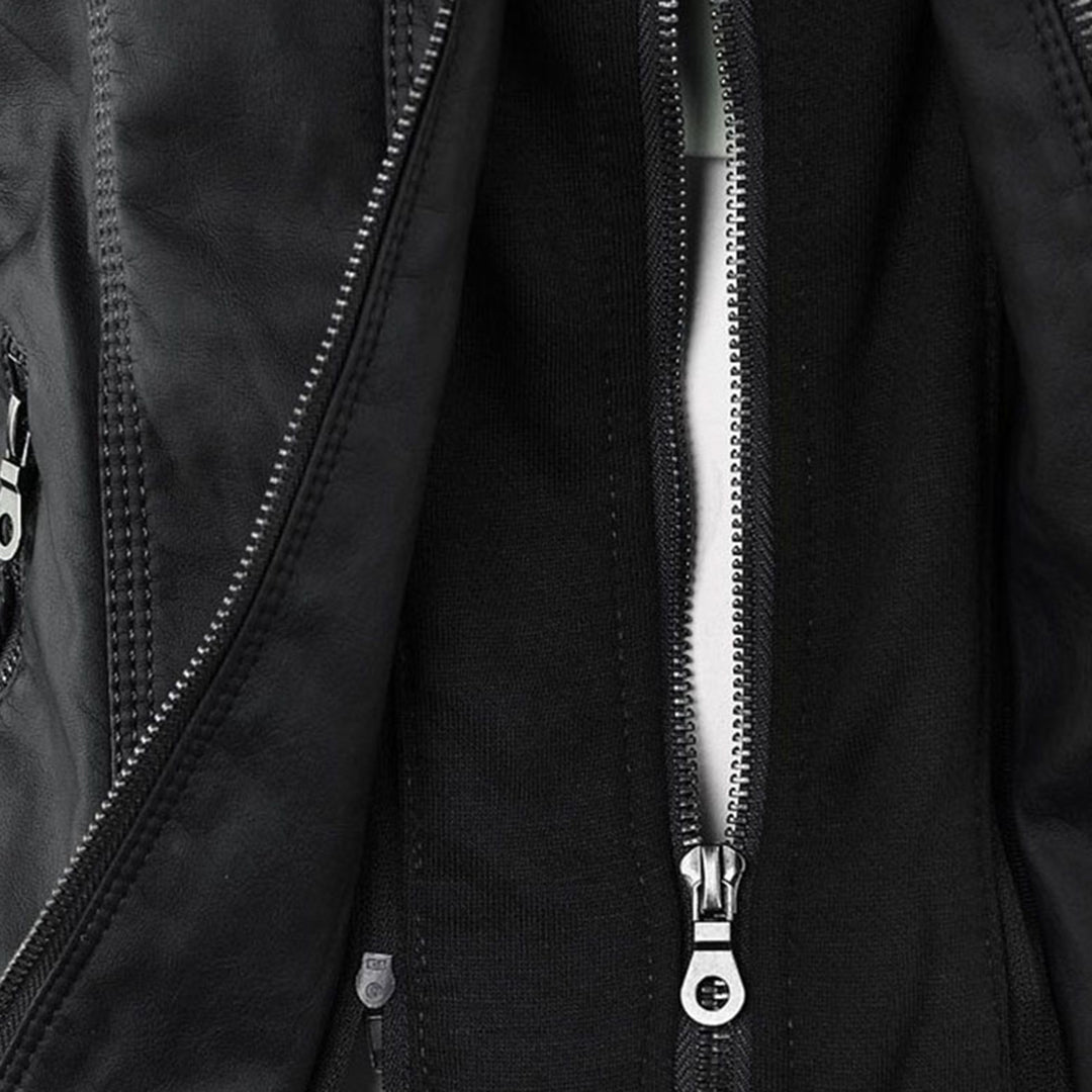 Jean | Classic hooded leather jacket