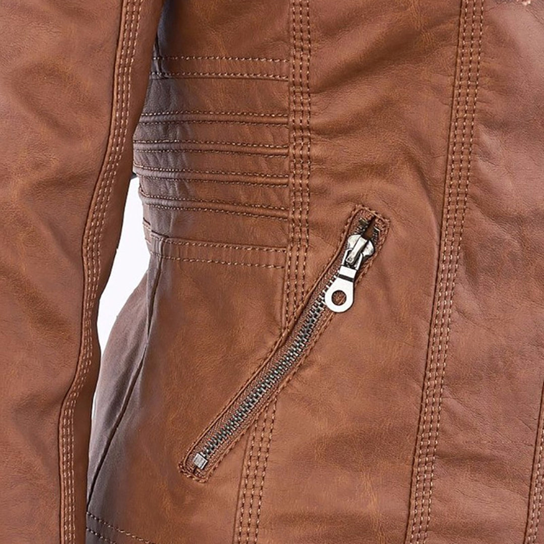 Jean | Classic hooded leather jacket
