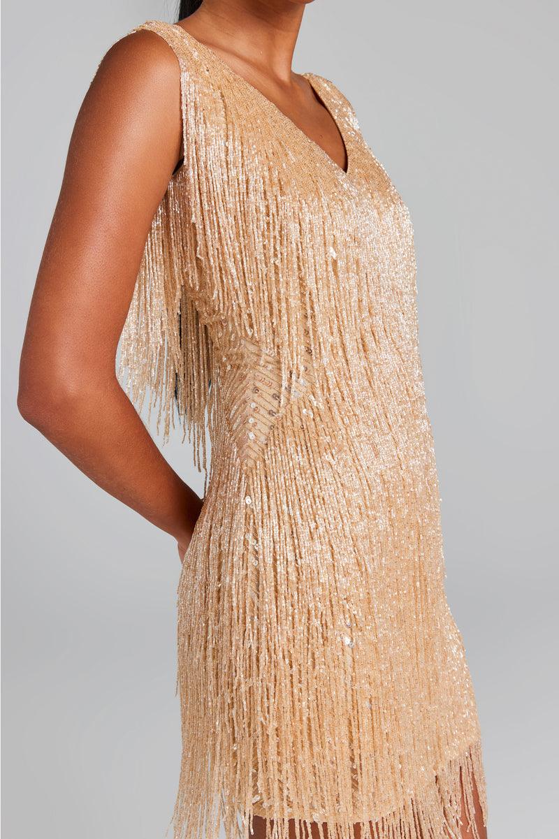 Euphoria Shimmer Fringe Dress