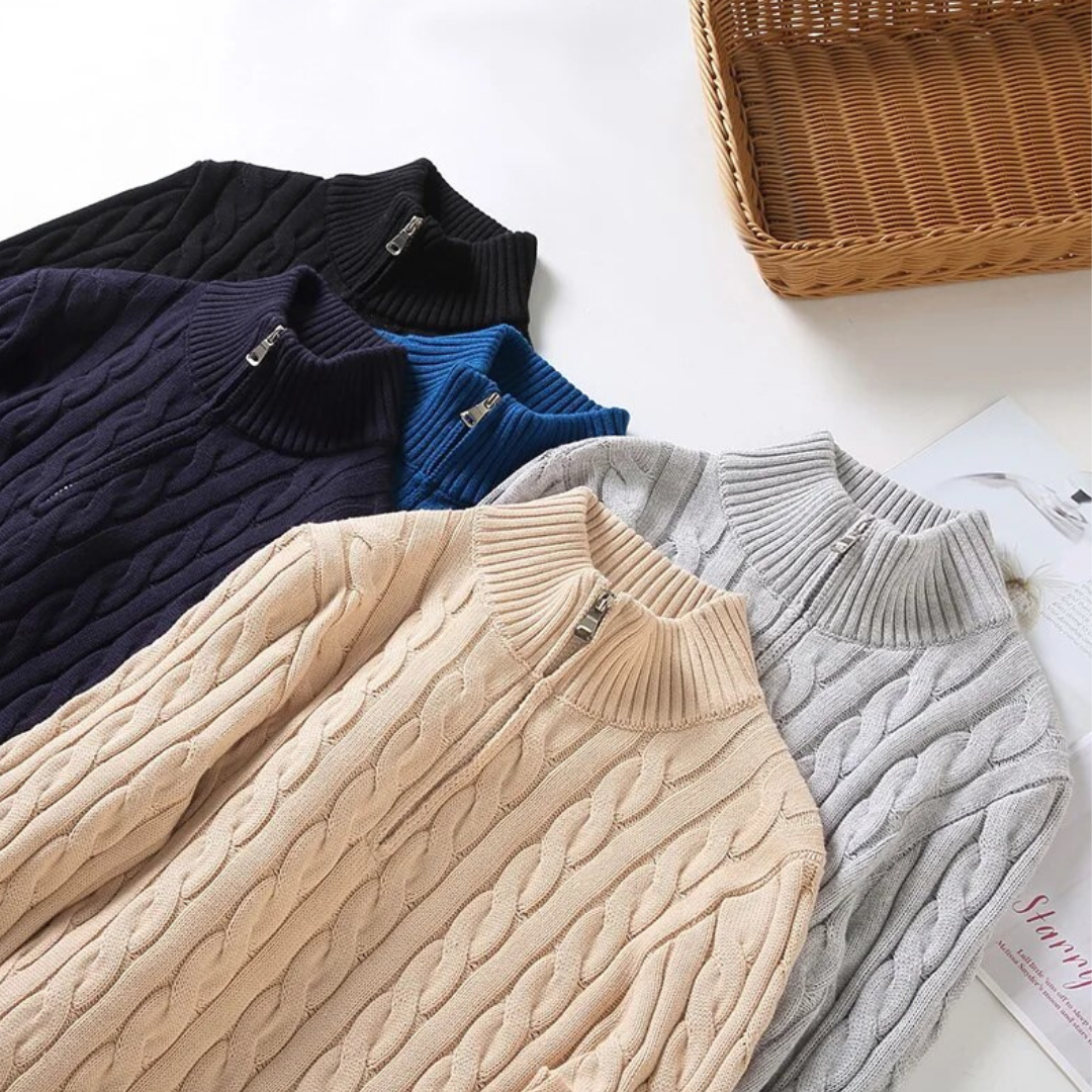 FELIX - PULLOVER WITH HALF ZIPPER