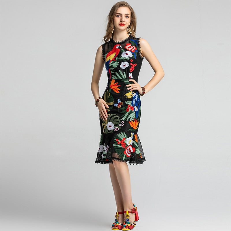Bloom Embroidered Dress Threads & Bond