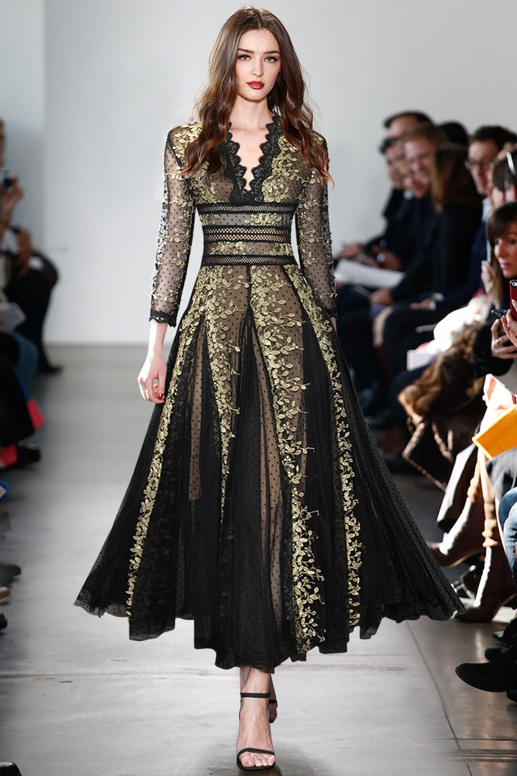 Embroidered Polka Dress Threads & Bond