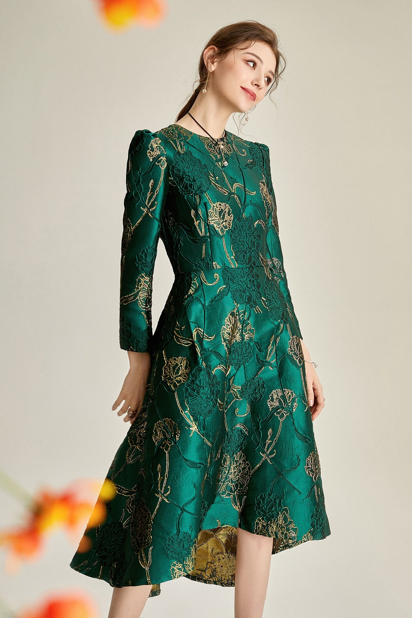 Designer Swan Jacquard Dress Threads & Bond