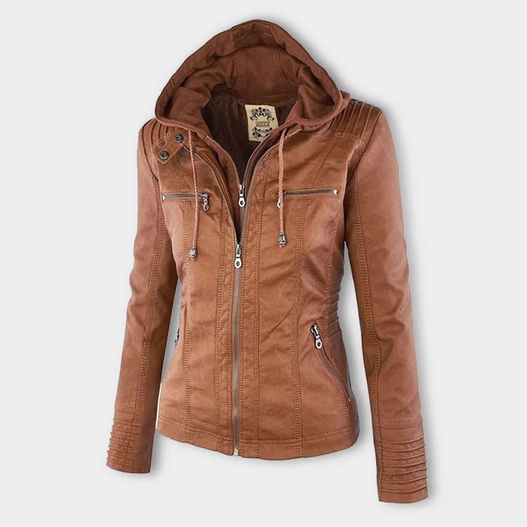 Jean | Classic hooded leather jacket