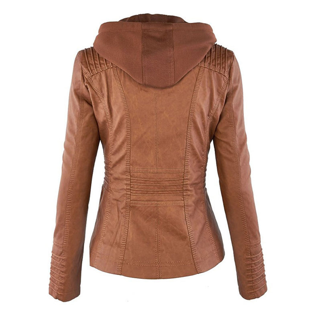 Jean | Classic hooded leather jacket