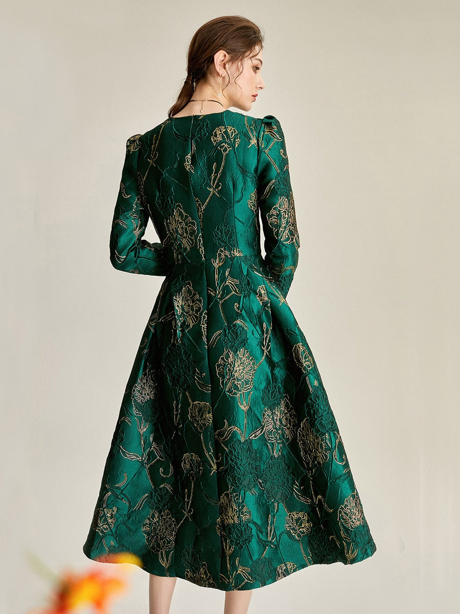 Designer Swan Jacquard Dress Threads & Bond
