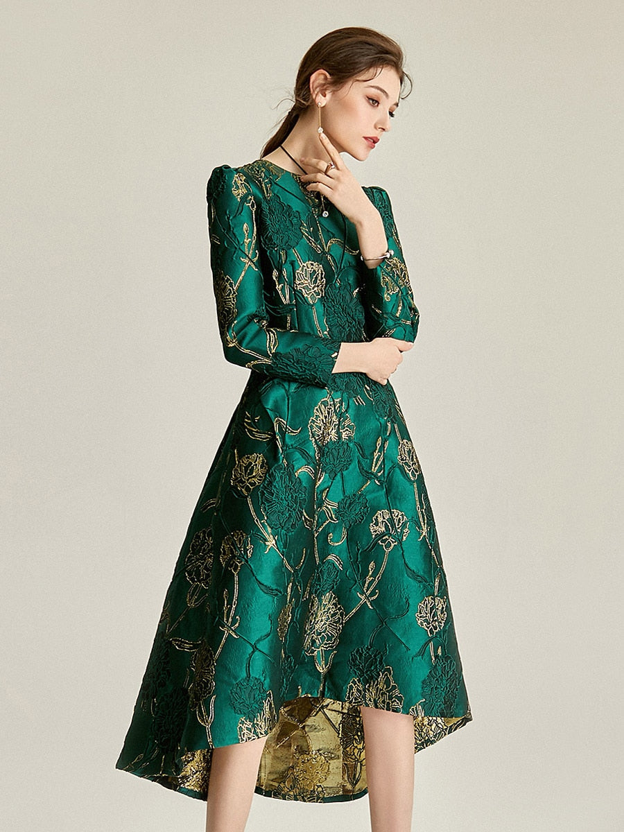 Designer Swan Jacquard Dress Threads & Bond