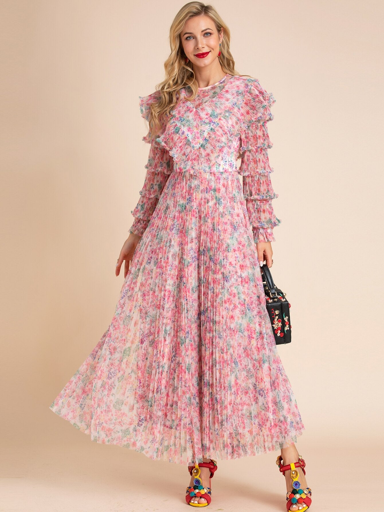 Araminta Ruffle Dress Threads & Bond