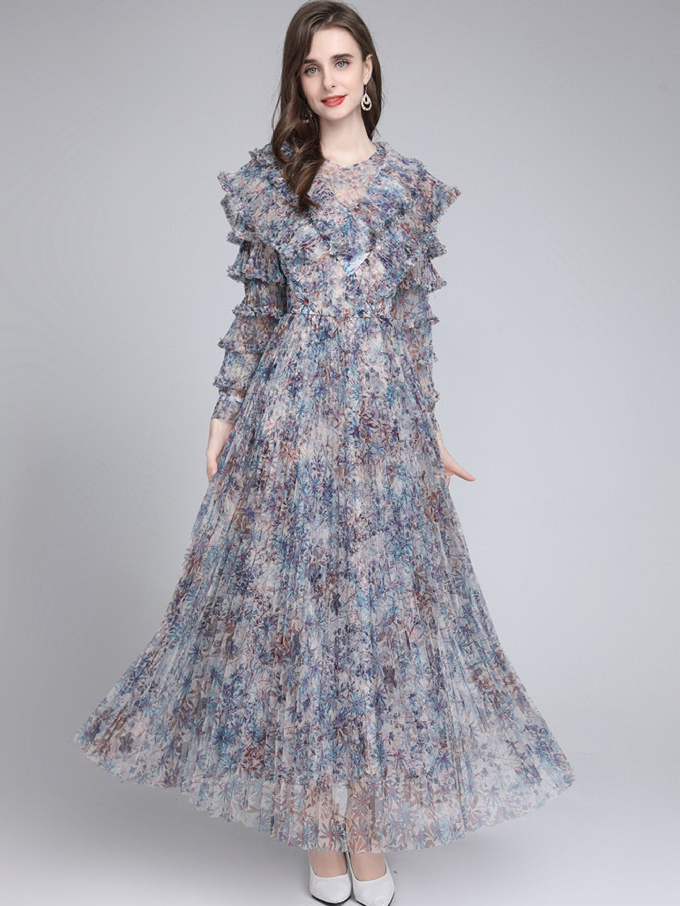 Araminta Ruffle Dress Threads & Bond