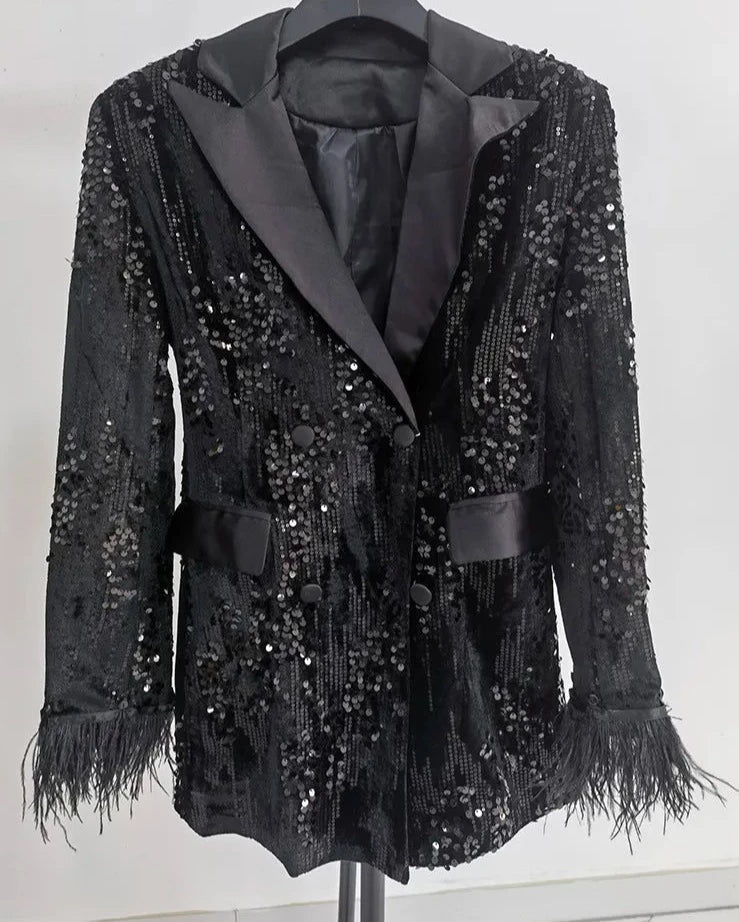 Gorgia Sequin Coat Threads & Bond
