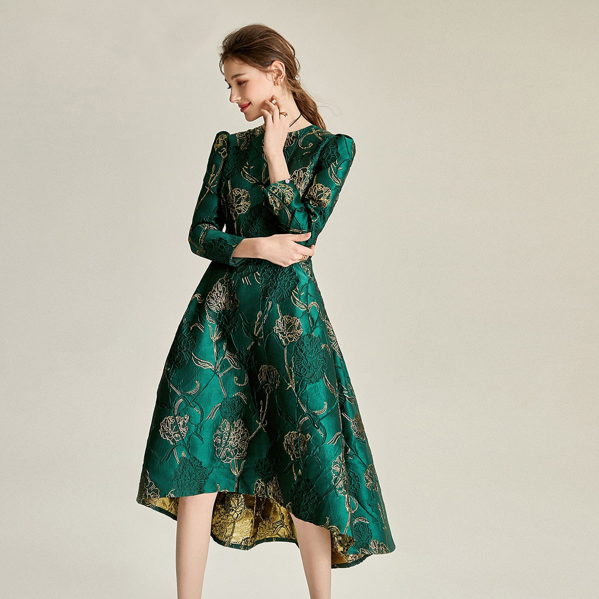 Designer Swan Jacquard Dress Threads & Bond