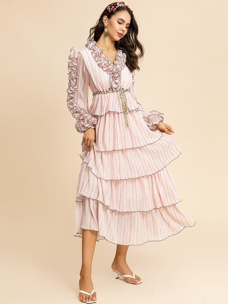 Elizabeth Ruffle Dress Threads & Bond