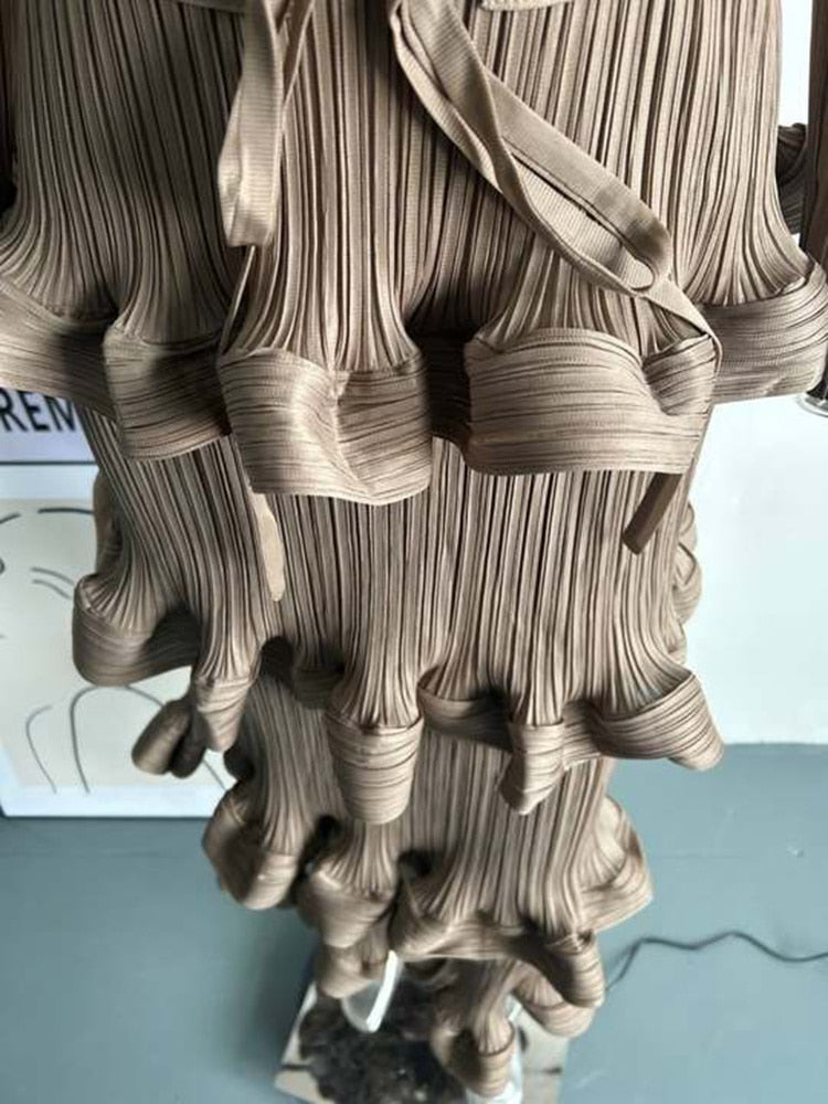 Flounce Pleated Dress Threads & Bond