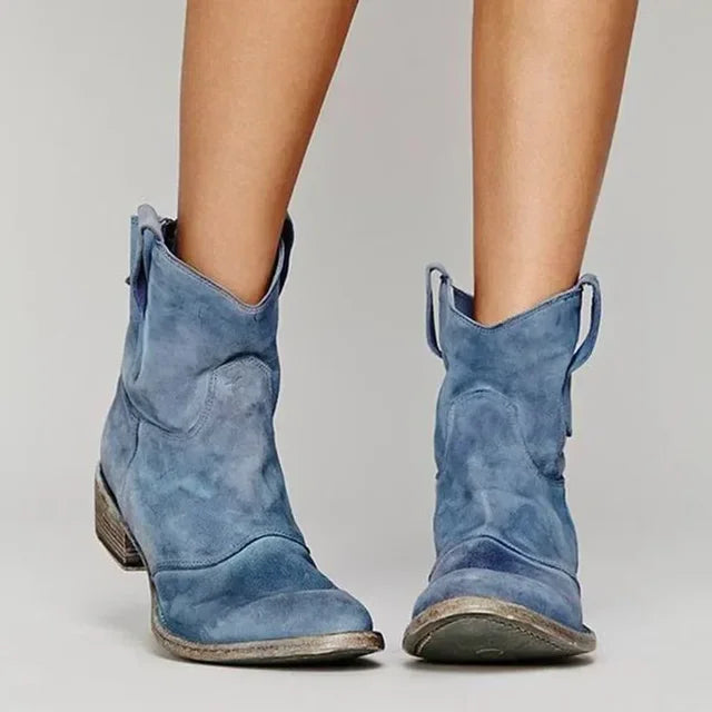 Janine | Vintage Cowboy Ankle Boots for Women