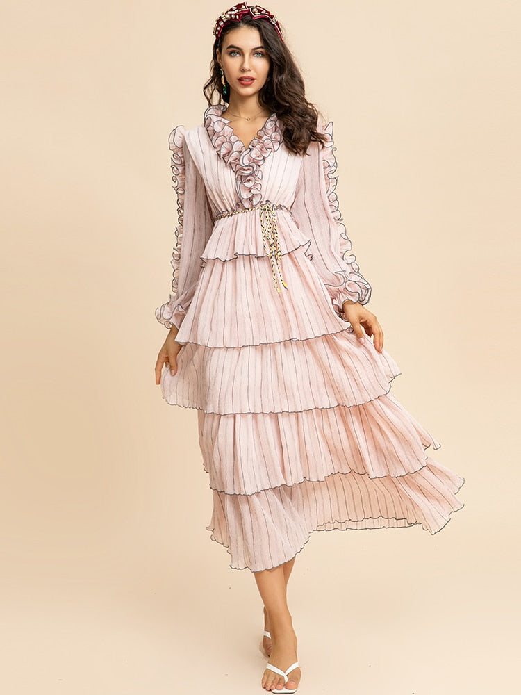 Elizabeth Ruffle Dress Threads & Bond