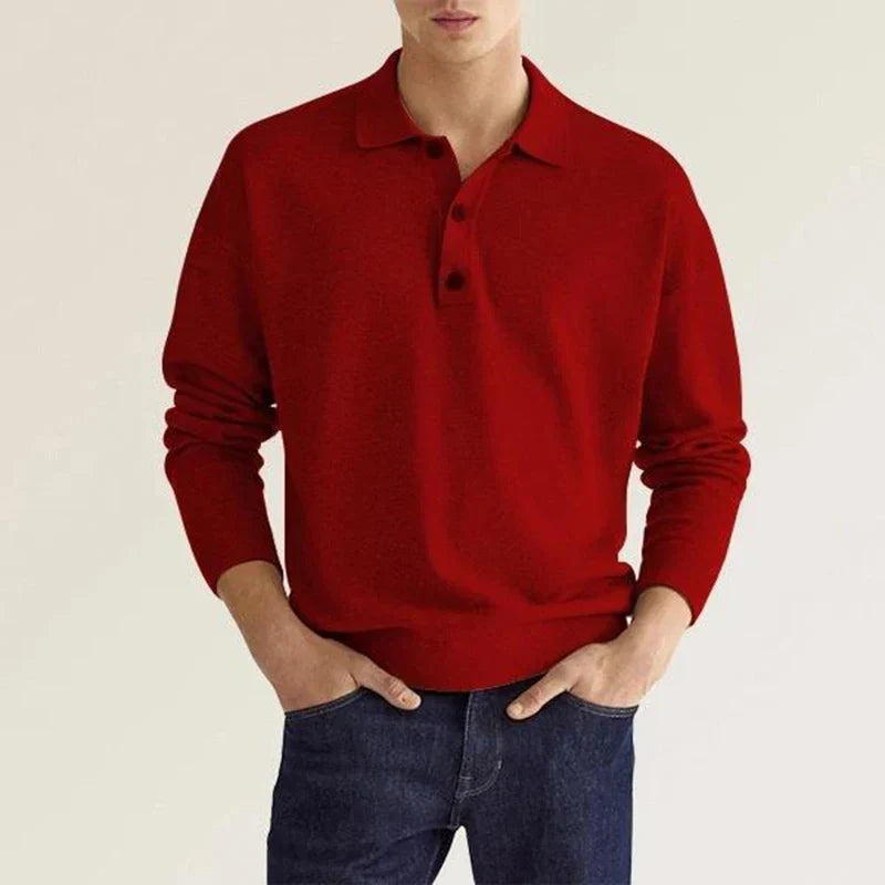 LANDON - STYLISH POLO SWEATER