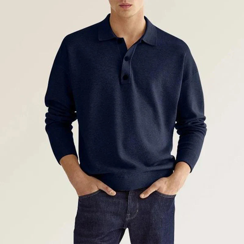 LANDON - STYLISH POLO SWEATER