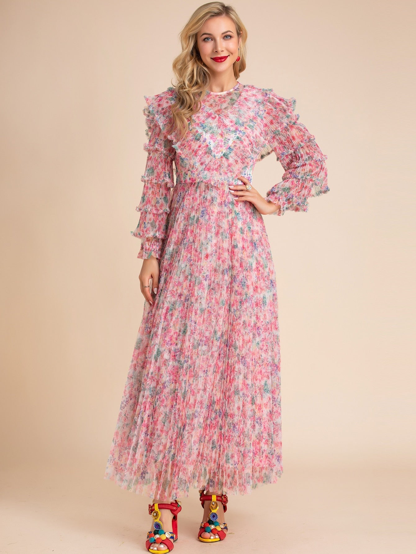 Araminta Ruffle Dress Threads & Bond