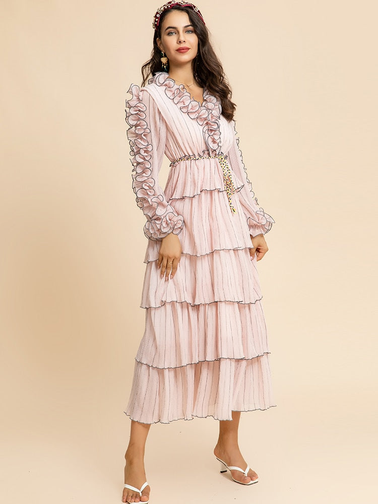 Elizabeth Ruffle Dress Threads & Bond
