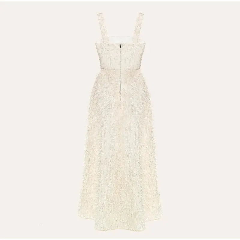 White Feather Midi Dress - Threads & Bond