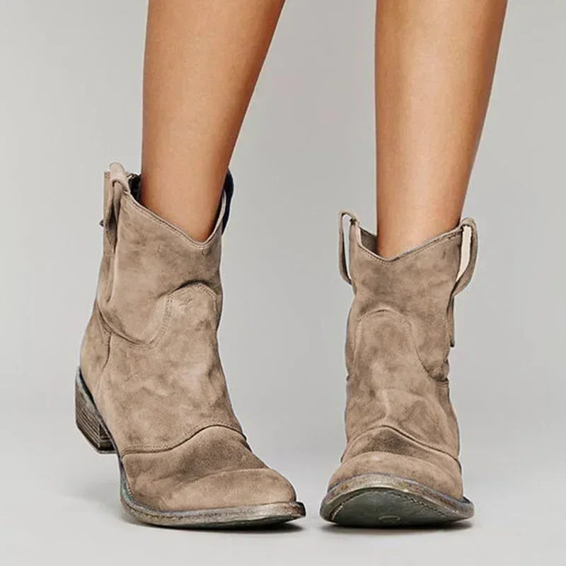 Janine | Vintage Cowboy Ankle Boots for Women