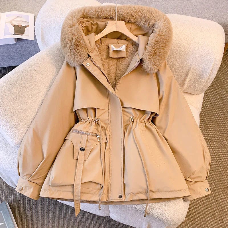 LEXI | ELEGANT BRÉVINE COAT WITH FAUX FUR COLLAR