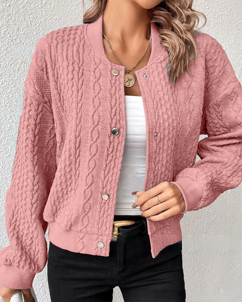 Jill | Elegant knitted bomber jacket