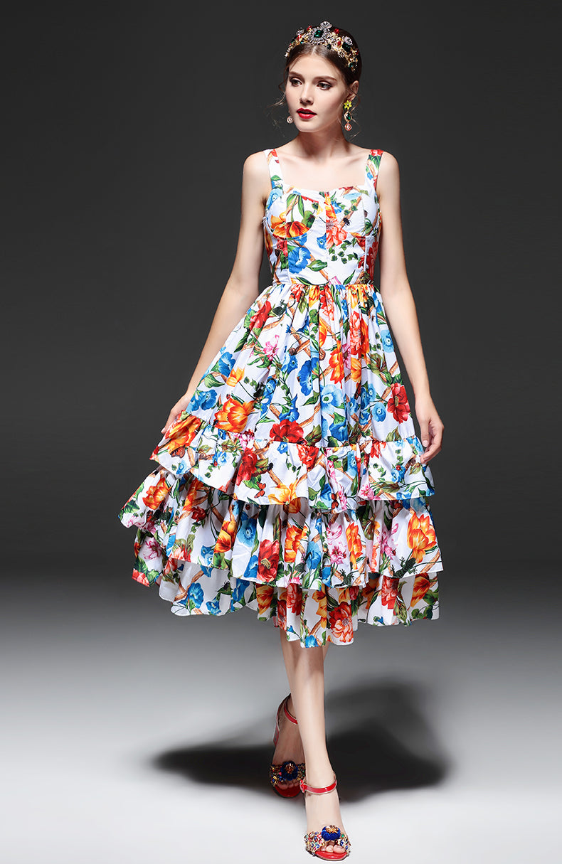 Tiered Ruffle Runway Dress Threads & Bond