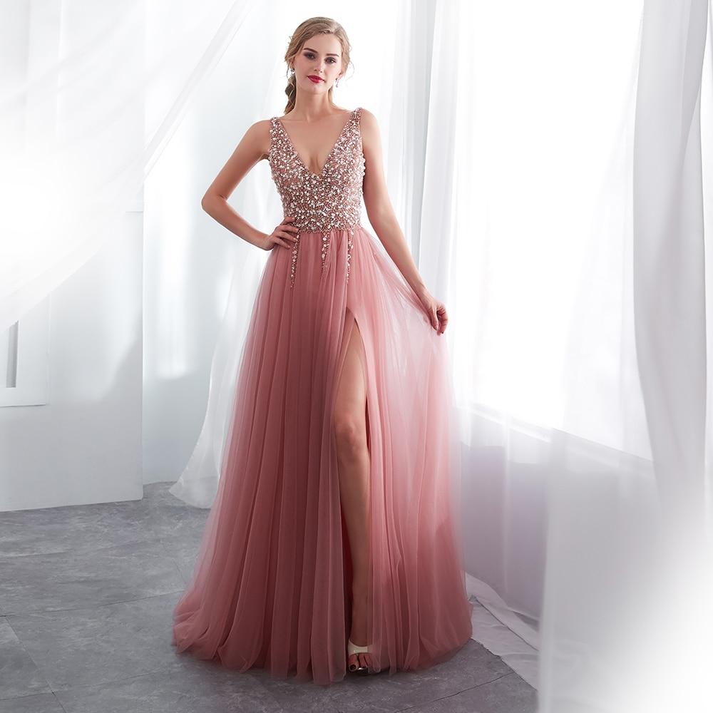Peach Glamour Beaded Gown Threads & Bond