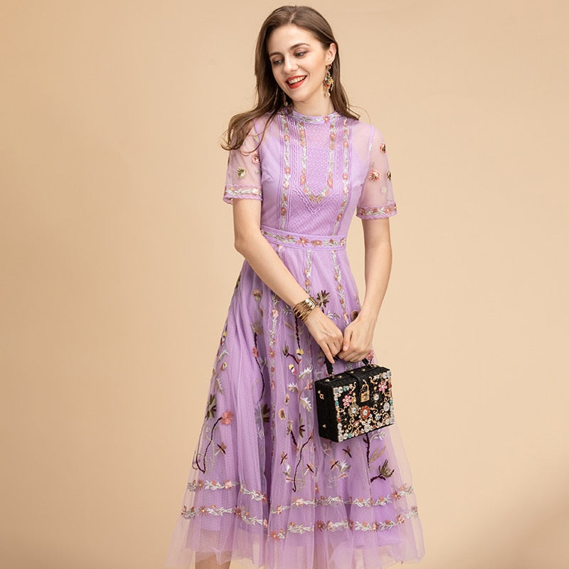 Embroidered Blossom Dress Threads & Bond