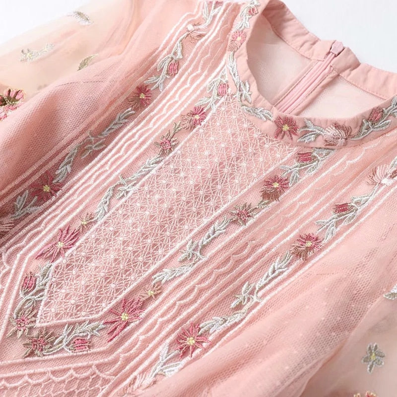Embroidered Blossom Dress Threads & Bond