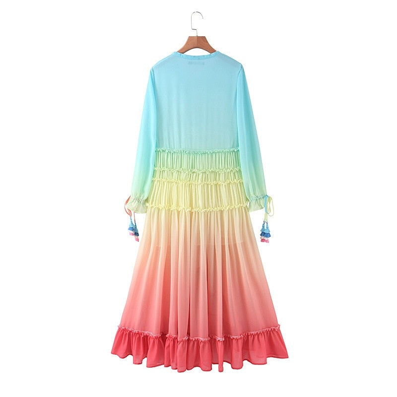 Bohemian Rainbow Colorpop Dress Threads & Bond