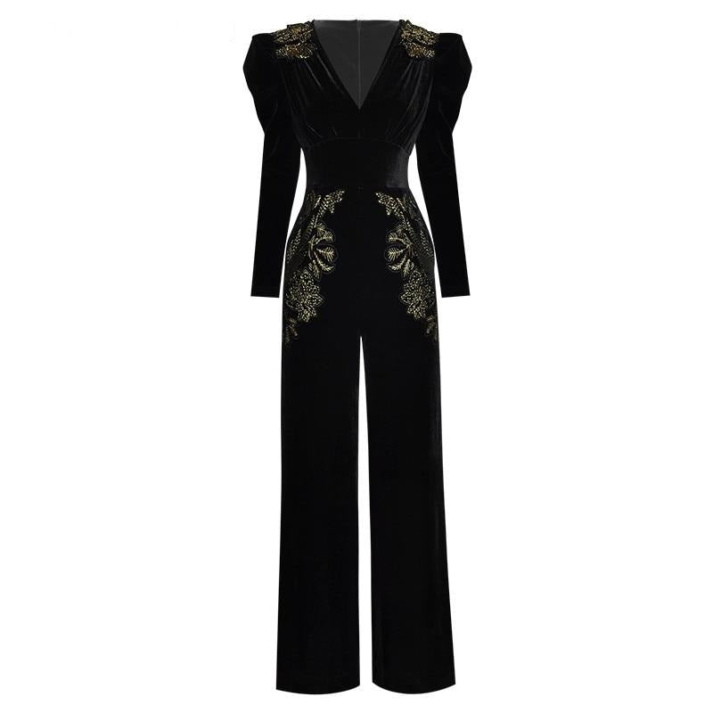 Designer Gold Line Jumpsuit Threads & Bond