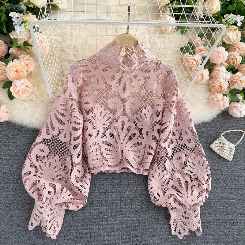 Hollow-out Designer Blouse Threads & Bond