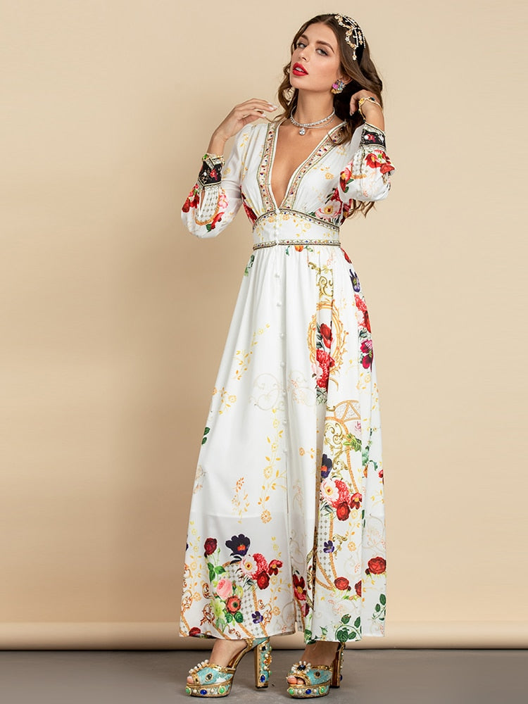 Designer Divine Floral Gown Threads & Bond