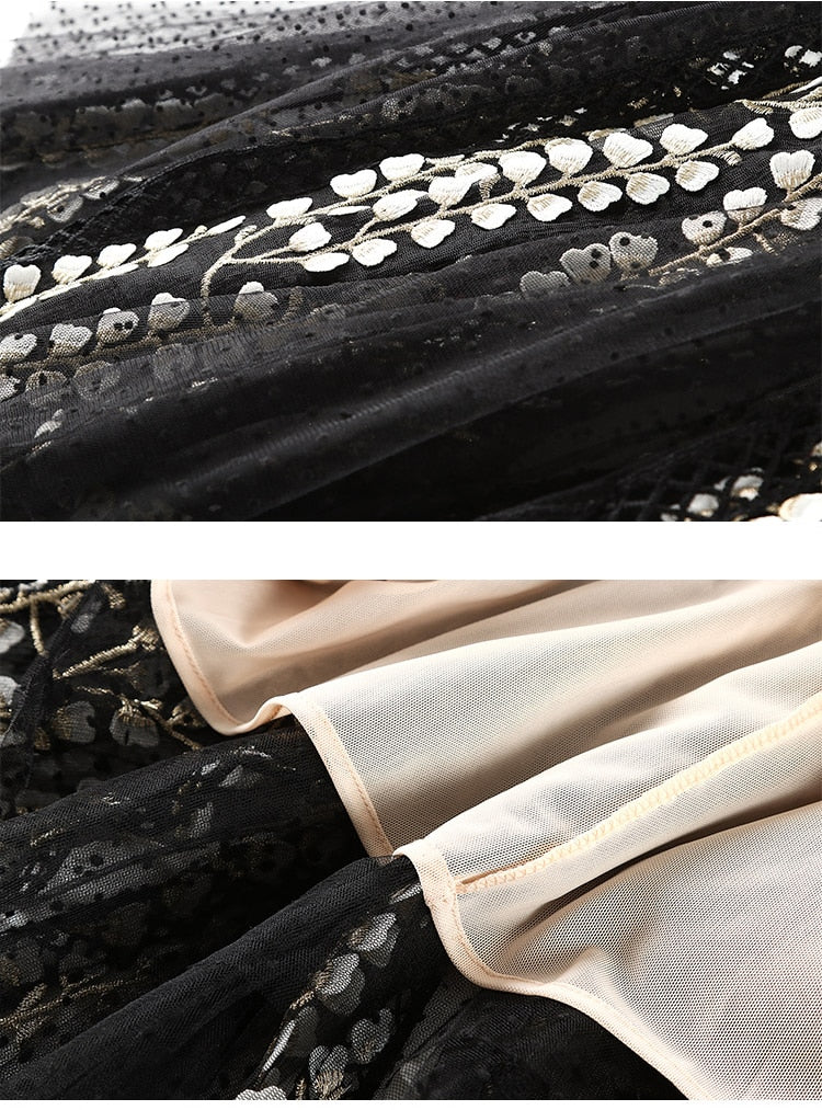 Victoria Flower Embroidery Dress Threads & Bond