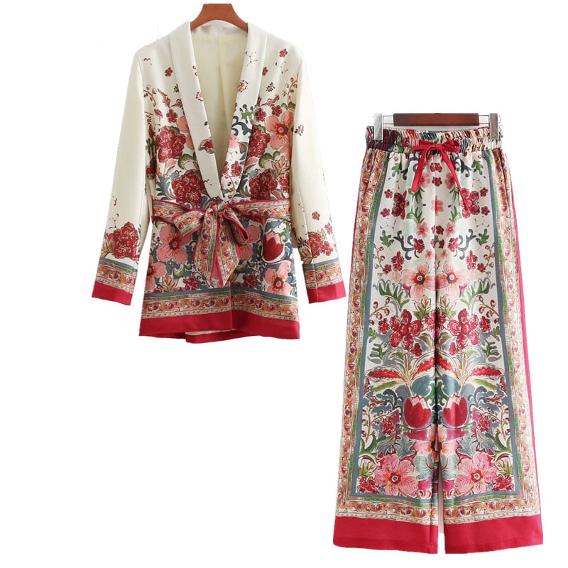 Retro Floral 2 Piece Set Threads & Bond