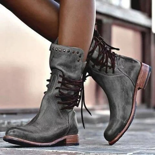 Susan | Leather Boots With Laces