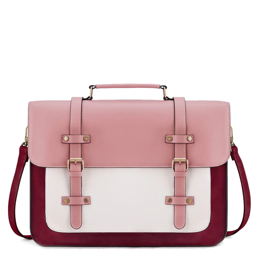 Chic Dual-Tone Satchel Backpack