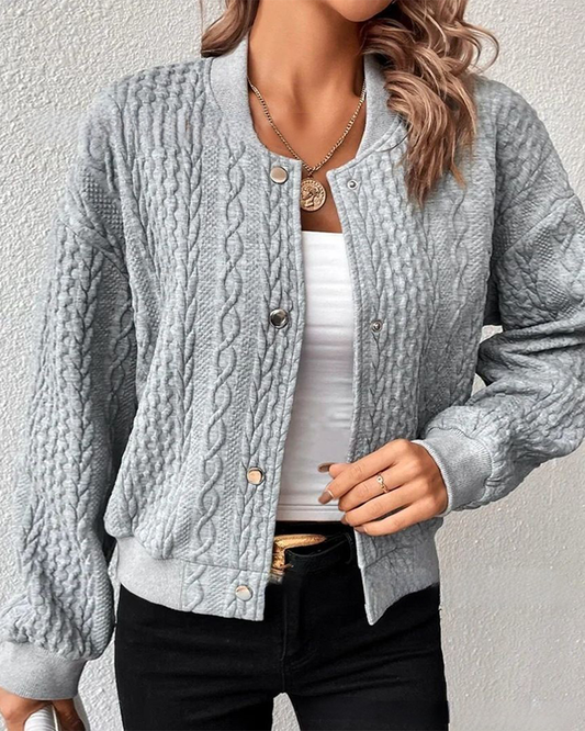 Jill | Elegant knitted bomber jacket